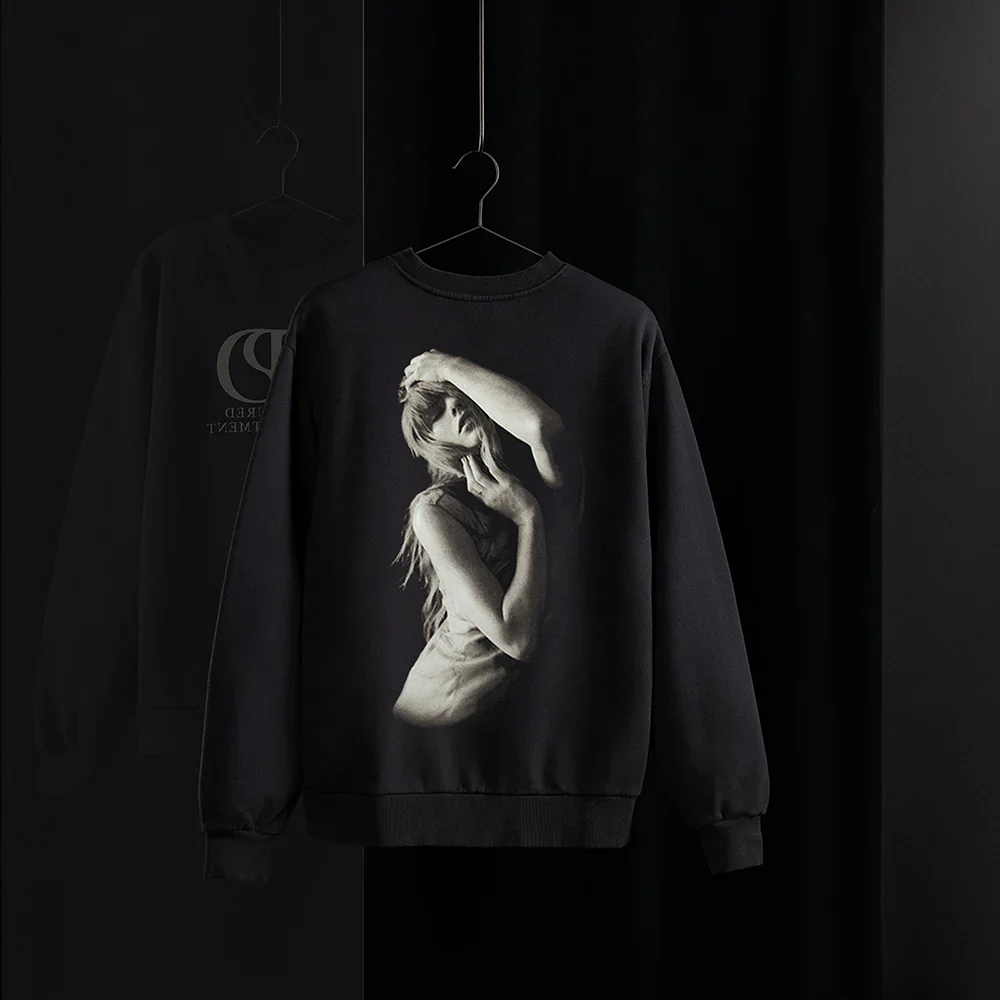 The Tortured Poets Department Black Crewneck - Image 4